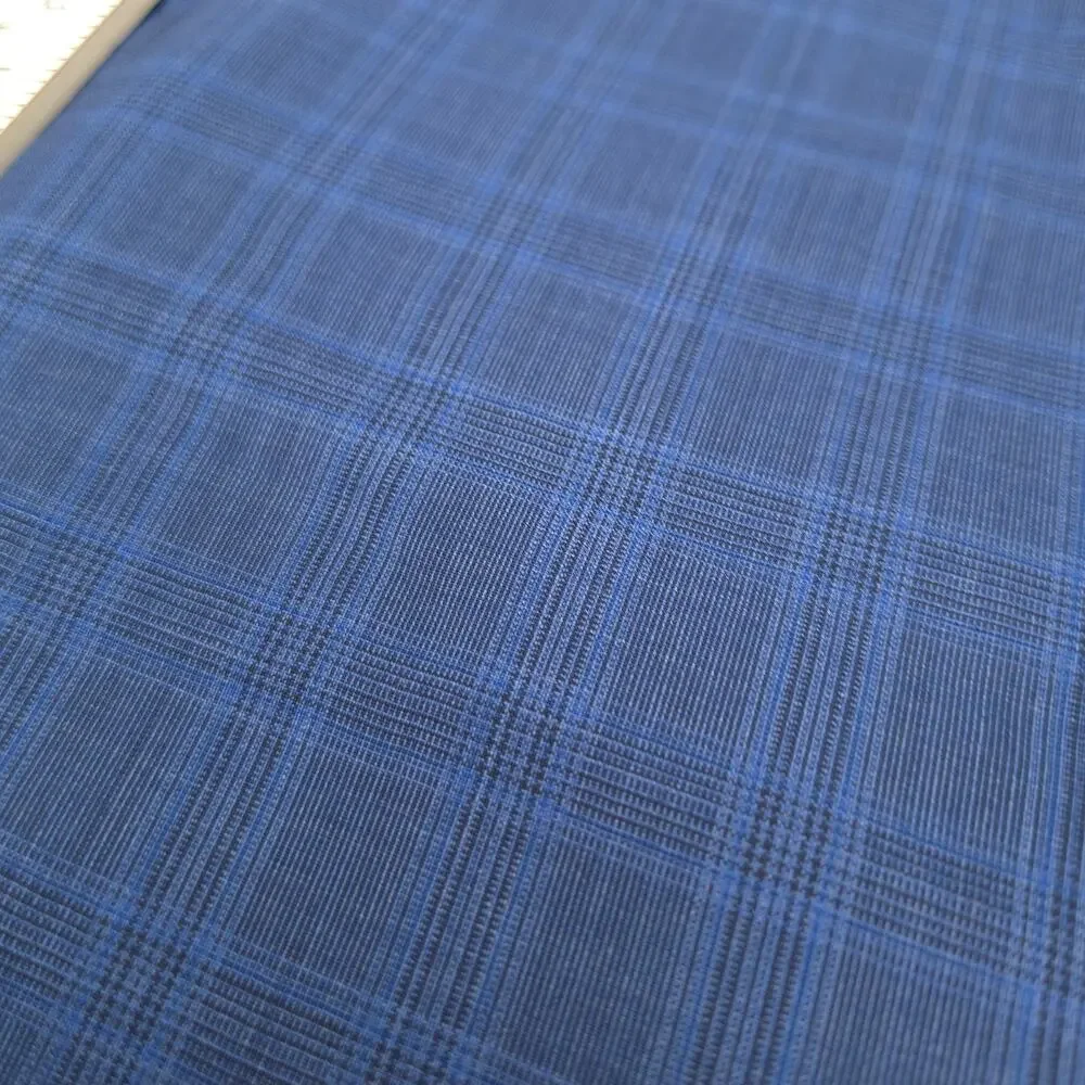 Banana Republic Marzotto Slim Fit Sport Coat Blazer 40R Blue Plaid Wool